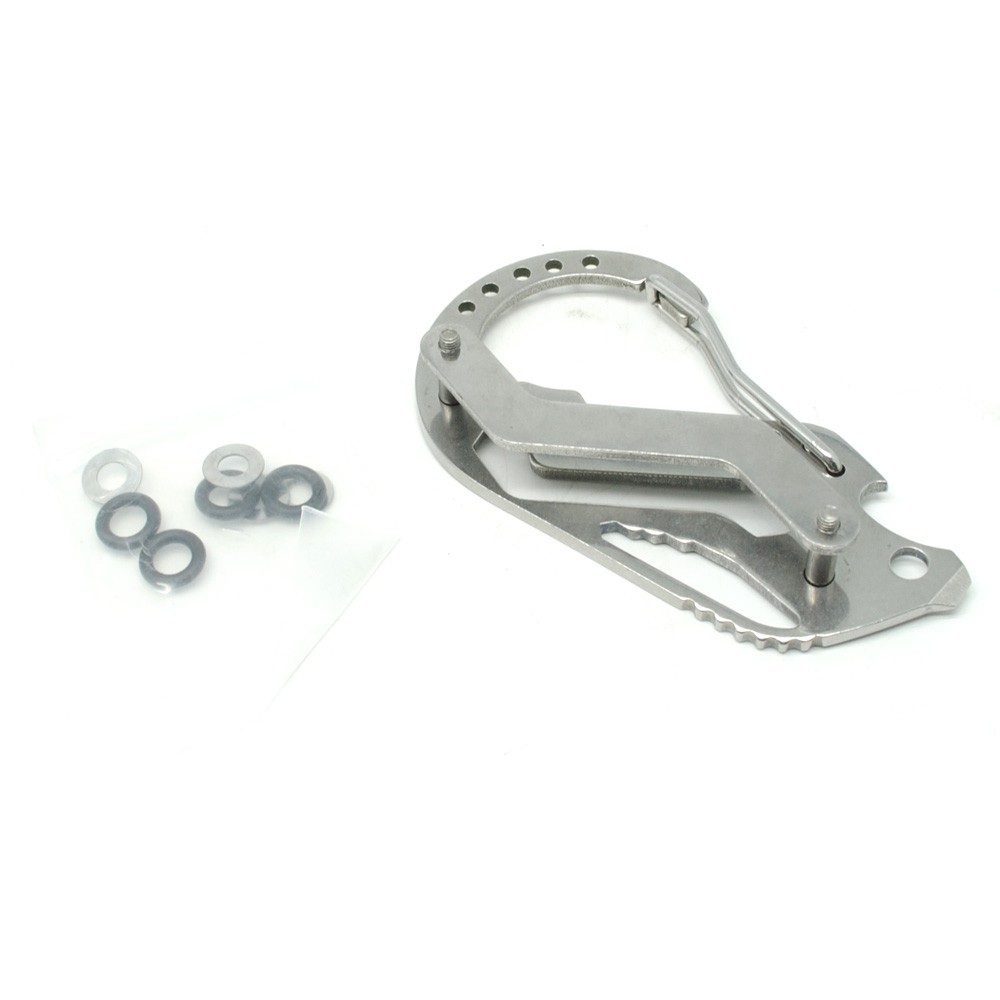 EDC Outdoor Equipment Multifunction Quickdraw Belt Guard Key Holder - OMSE48SV Silver