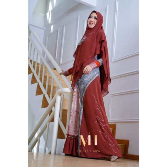 MH - Aruna Series by Motif Hawa Official / Gamis Terbaru Mewah / set Syari Premium Branded Gamis set