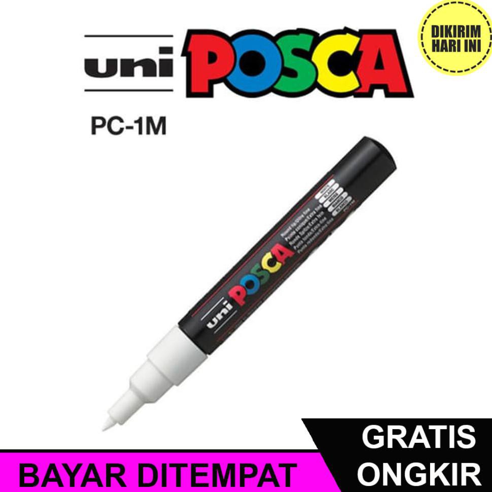 

(BAYAR DITEMPAT) RD2443 ATK0642PC 07MM PUTIH PC-1M SPIDOL POSCA MARKER PEN UNI KACA GLASS