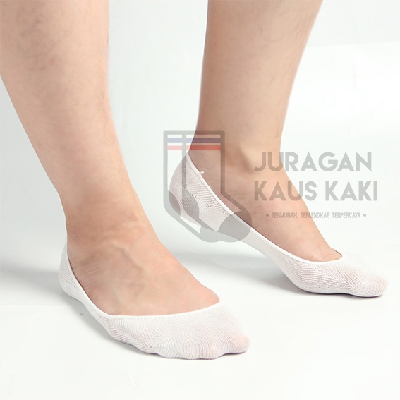 Kaos Kaki Pendek Hidden Low Cut Serat Bambu Arang All Size Wanita-Putih