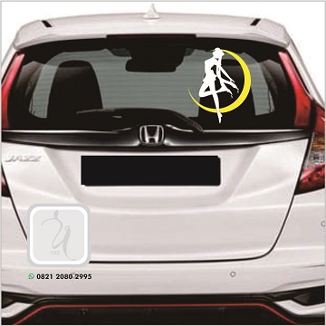 CUTTING STICKER MOBIL SAILORMOON MOON USAGI KARTUN STIKER KACA BELAKANG VARIASI MOBIL KEREN