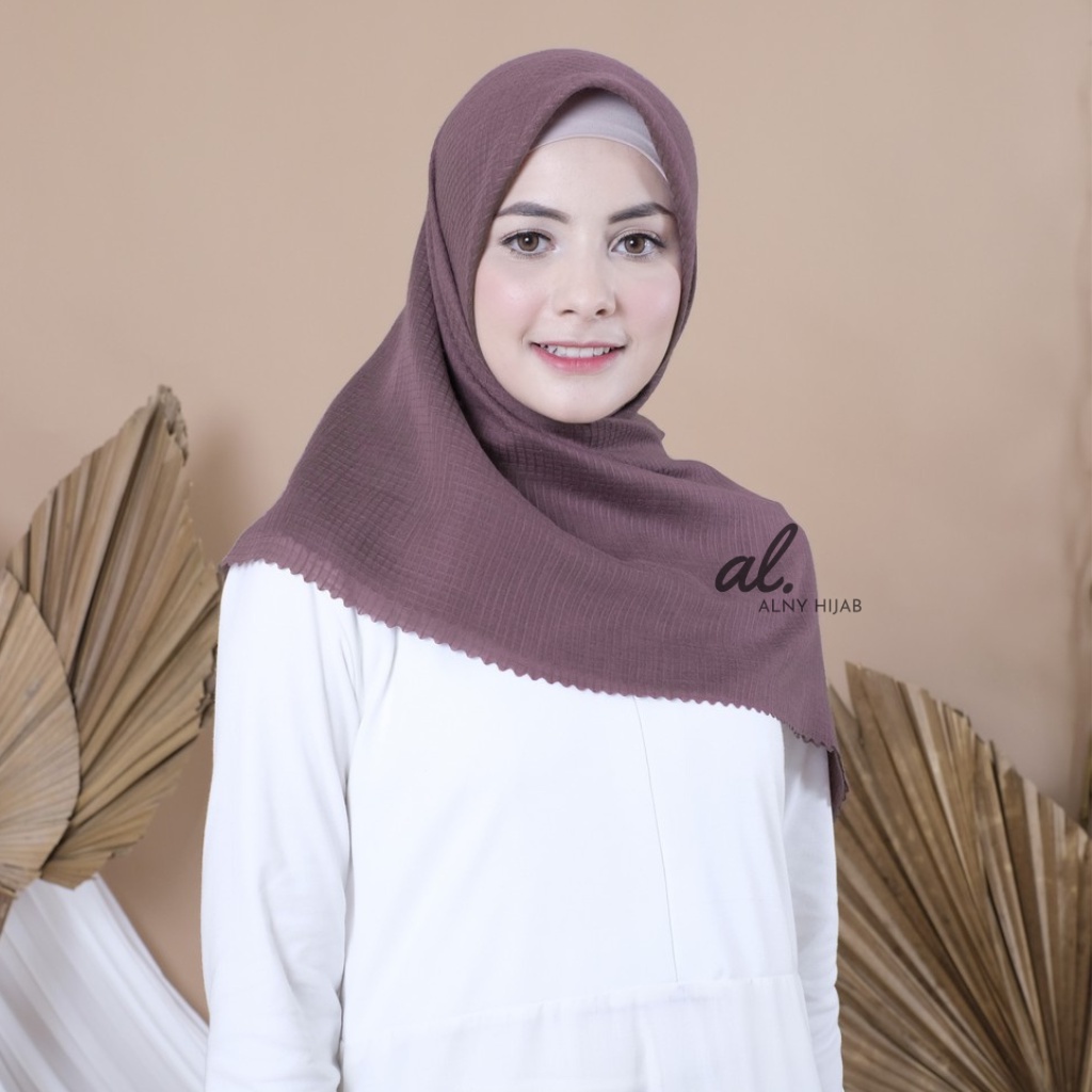 Alny Hijab -  Bella Square Waffle Premium / Hijab ootd Kekinian By Alnyhijab