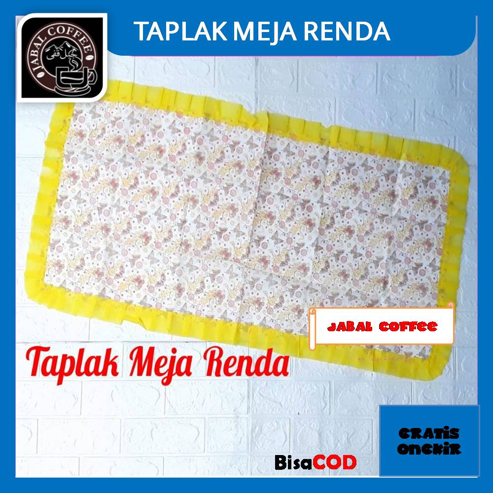 Taplak Meja Tamu Rumbai / Taplak Meja Motif Bunga 45 Gram 11