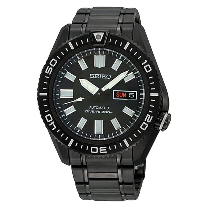Seiko Automatic Stargate Diver SKZ329K1 Black Dial Black Stainless