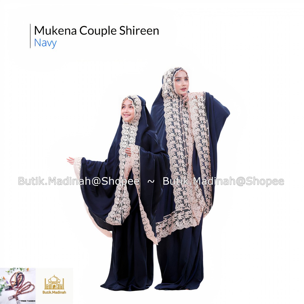 BUTIK.MADINAH MUKENA IBU ANAK SHIREEN RAYON RENDA MEWAH