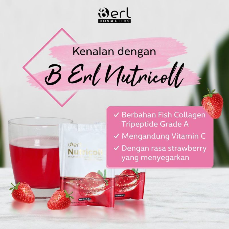 

B Erl Nutricoll - Minuman Serbuk Kolagen Rasa Stroberi