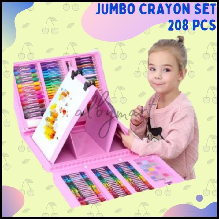 

Crayon Anak Set Isi 208 Pcs Pensil Warna Alat Lukis Set Crayon Set
