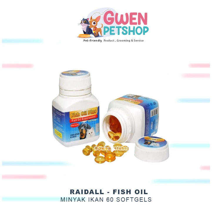 Fish Oil Plus Raid All 60 tabs / Minyak Ikan Untuk Kucing Dan Anjing