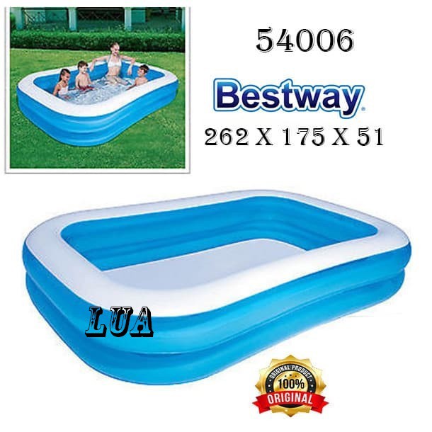 KOLAM RENANG BESTWAY 54006 262X175X51 KOLAM RENANG ANAK KOLAM RENANG KARET MAINAN KOLAM RENANG