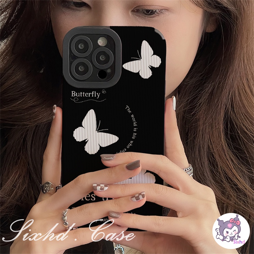 Casing OPPO A57 A76 A96 A95 A94 A74 A55 A54 A16 A15 A53 A33 A32 A31 A5s A3s A5 A9 Reno 8Z 7Z 6Z 5Z 6 5 F11 F9 Pro Fashion Advanced Simple Butterfly Phone Case Soft Silicon Protective Cover