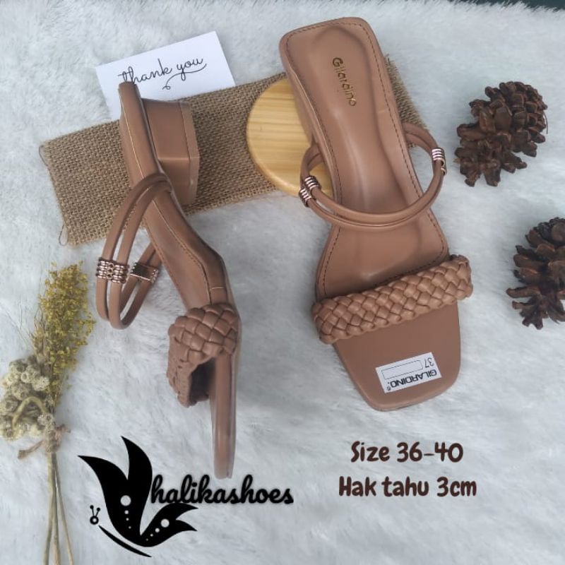 NEW ARRIVAL BISA COD|SANDAL SLOP HAK 3 cm GILARDINO BY KHALIKA SHOES