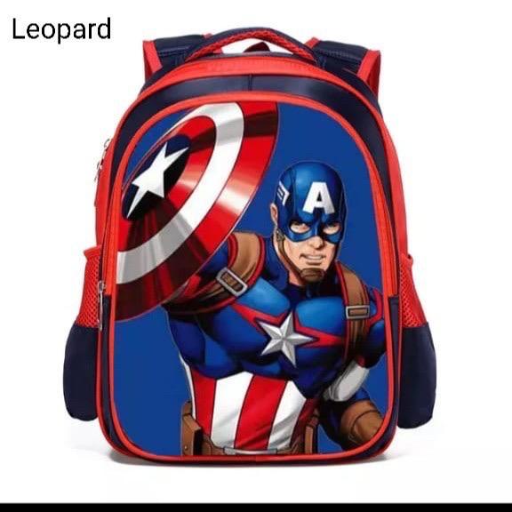 New Backpack Character Super Hero 3D Captain Amrica