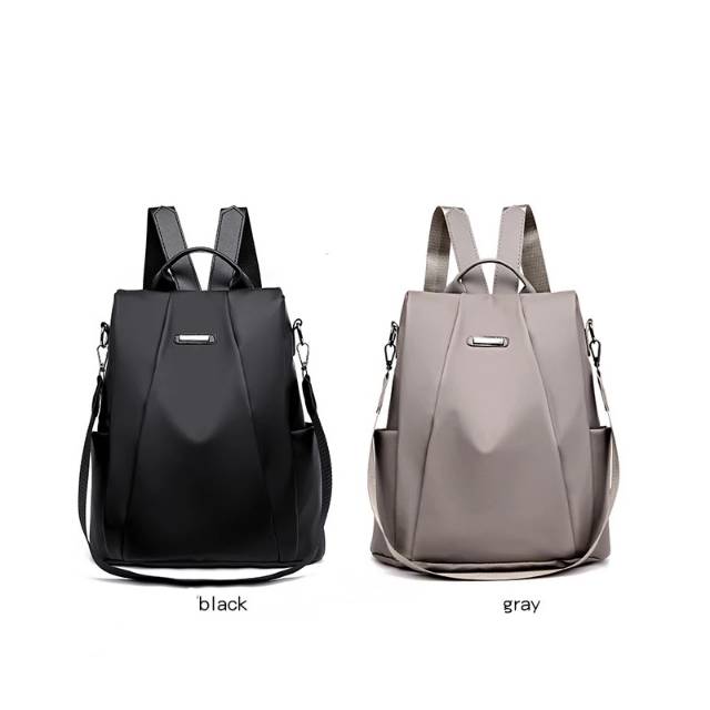 TAS RANSEL BACKPACK ATLAS TA077G3 ANTI AIR WANITA IMPORT KULIAH FASHION ABU GEMBLOK PUNGGUNG SEKOLAH