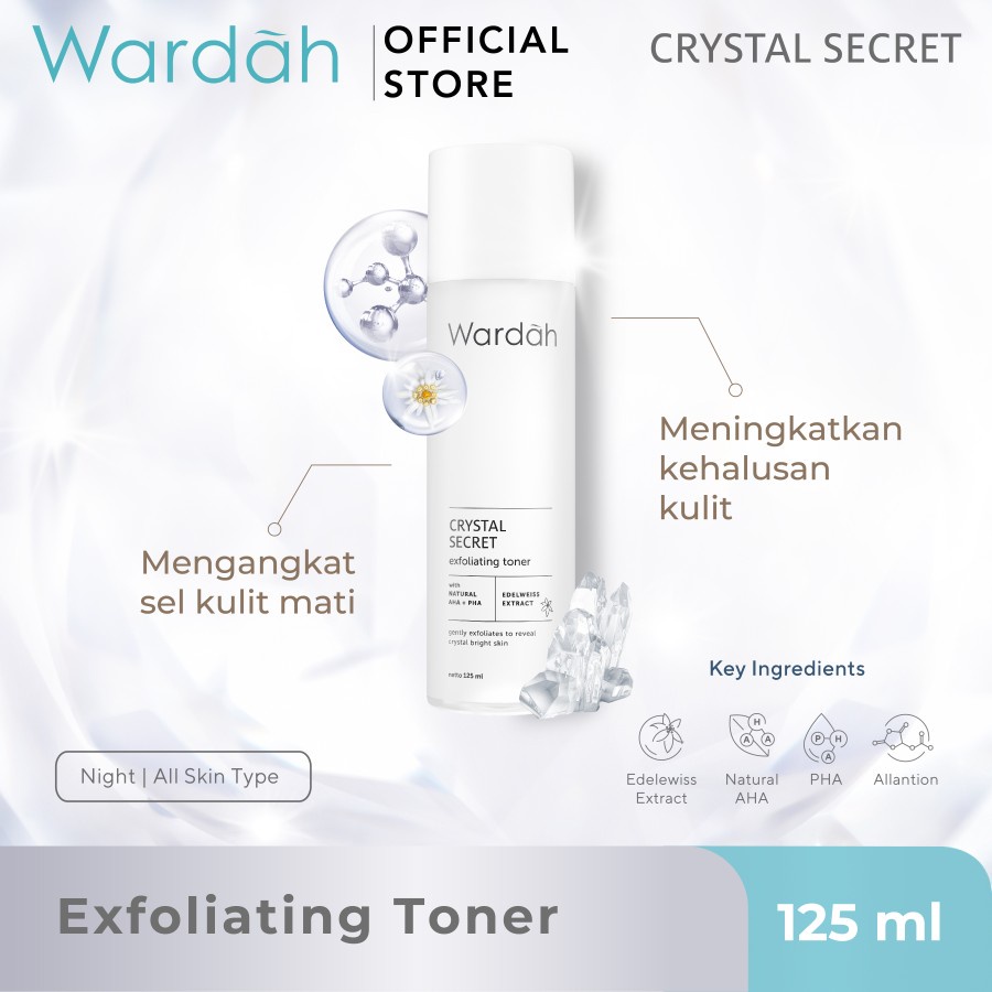 PROMO MURAH!! Wardah White Secret Exfoliating Lotion 125 ml - Toner Mencerahkan dengan Natural