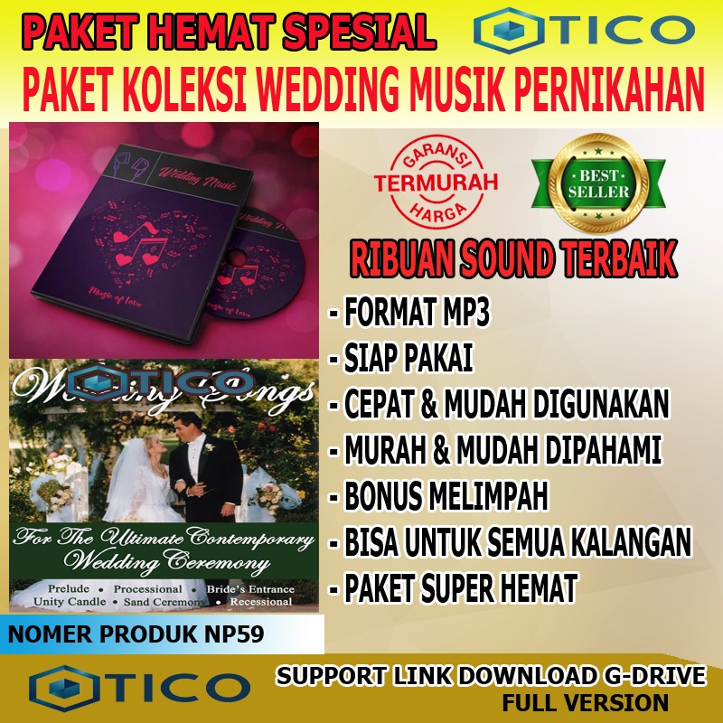 Koleksi Musik Pernikahan Romantis Wedding Music Terupdate Video Editing Multimedia Termurah Terlaris NP59