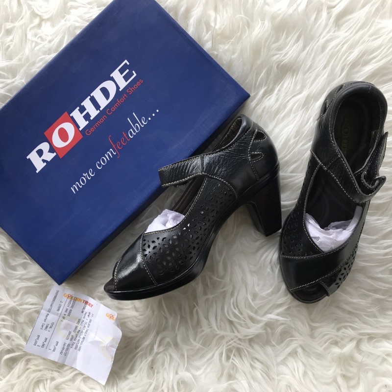 sepatu rohde hitam size 36