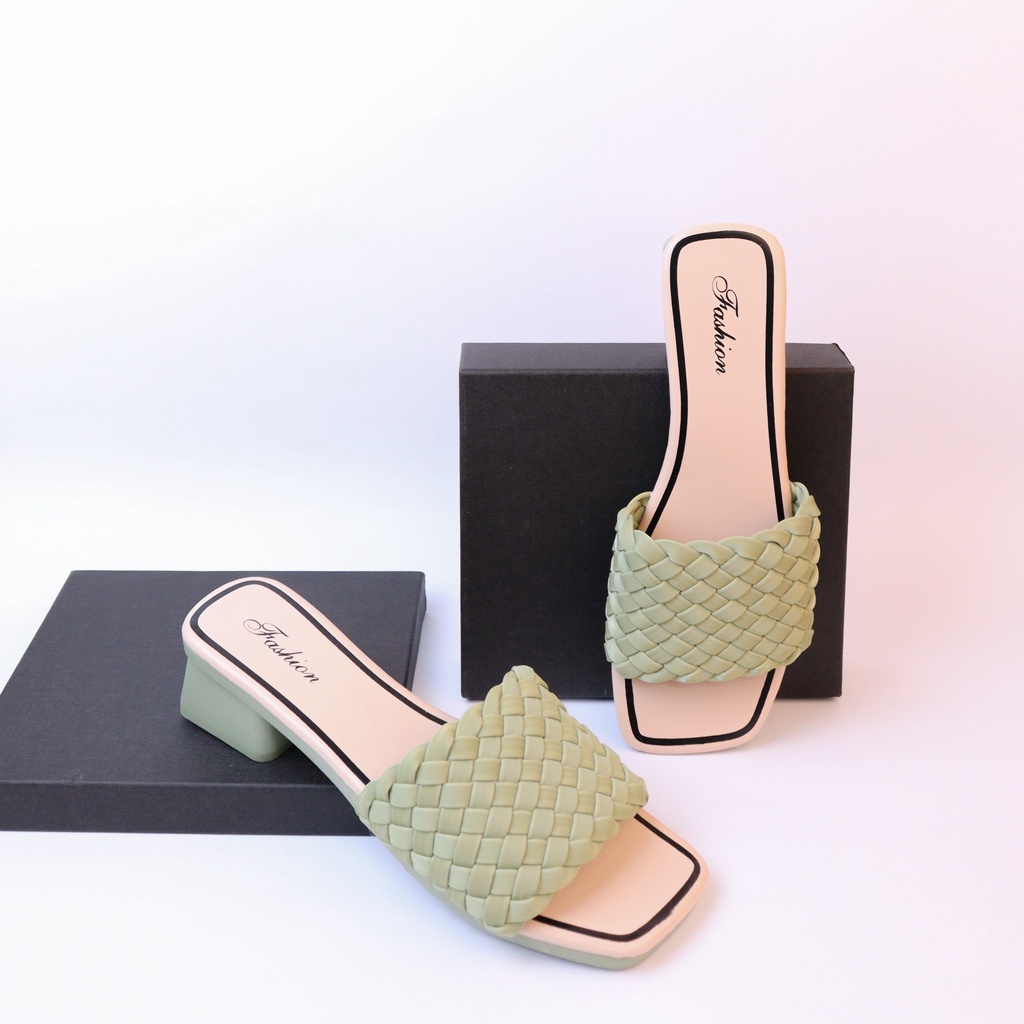 Thalia Fashion Heels 3,5CM Wanita/ Sandal Kepang Wanita