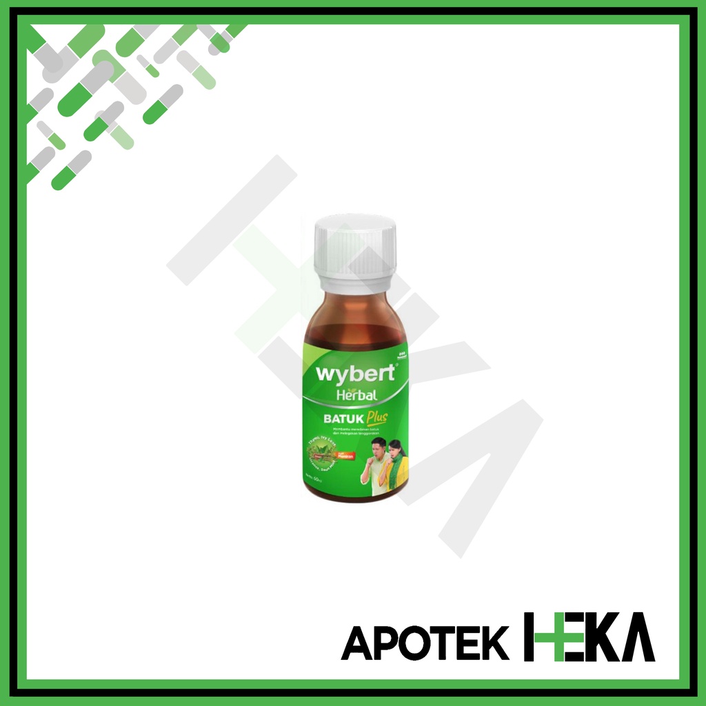 Wybert Herbal Batuk Plus Madu Botol 60 ml Obat Batuk Sirup Tenggorokan (SEMARANG)