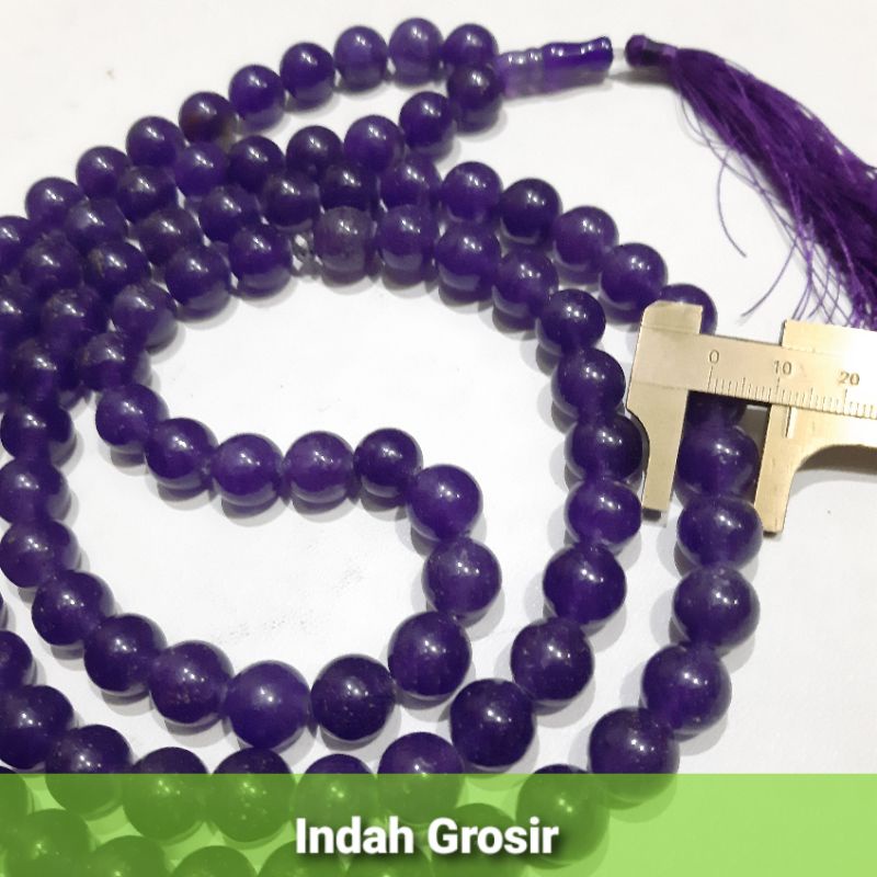 TASBIH BATU KECUBUNG WULUNG KRISTAL 12MM 99BUTIR NATURAL