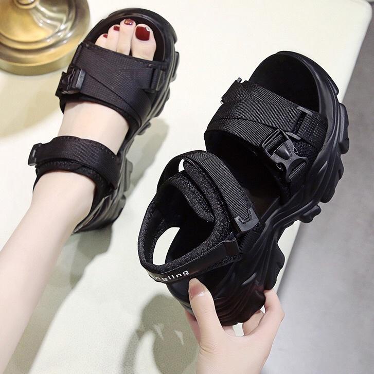 [WYCHB9668] AXELINE Sandal Wedges Wanita Platform Korea JESICA sandal gunung COD