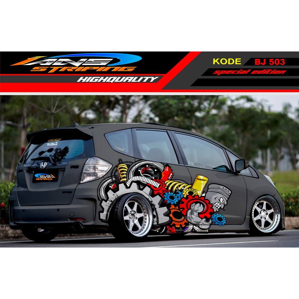 DECAL STICKER MOBIL JAZZ BRIO AVANZA SIGRA YARIS / STIKER VARIASI MOBIL / MODIF STICKER MOBIL