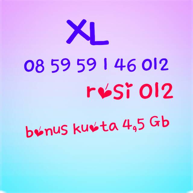 NOMER CANTIK XL-NOCAN XL/KARTU DATA XL