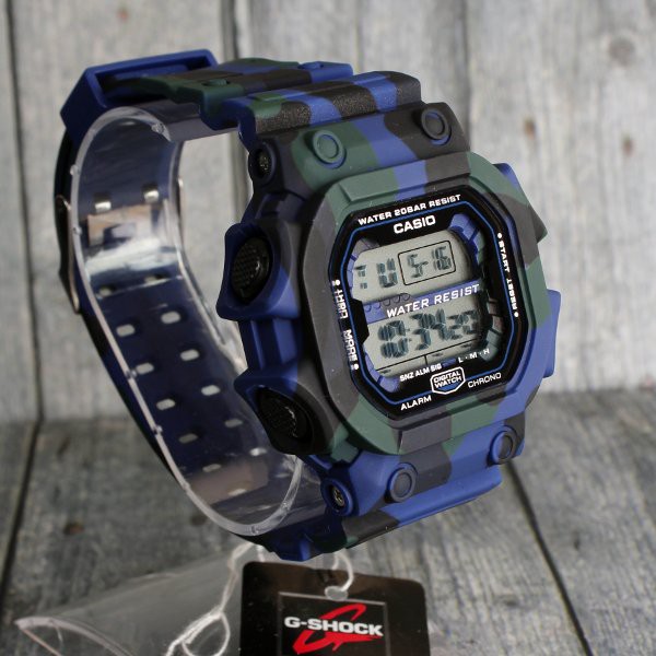 G-Shock GX56 Loreng Army Biru CAMO Jam tangan pria & anak anak digital LED anti air