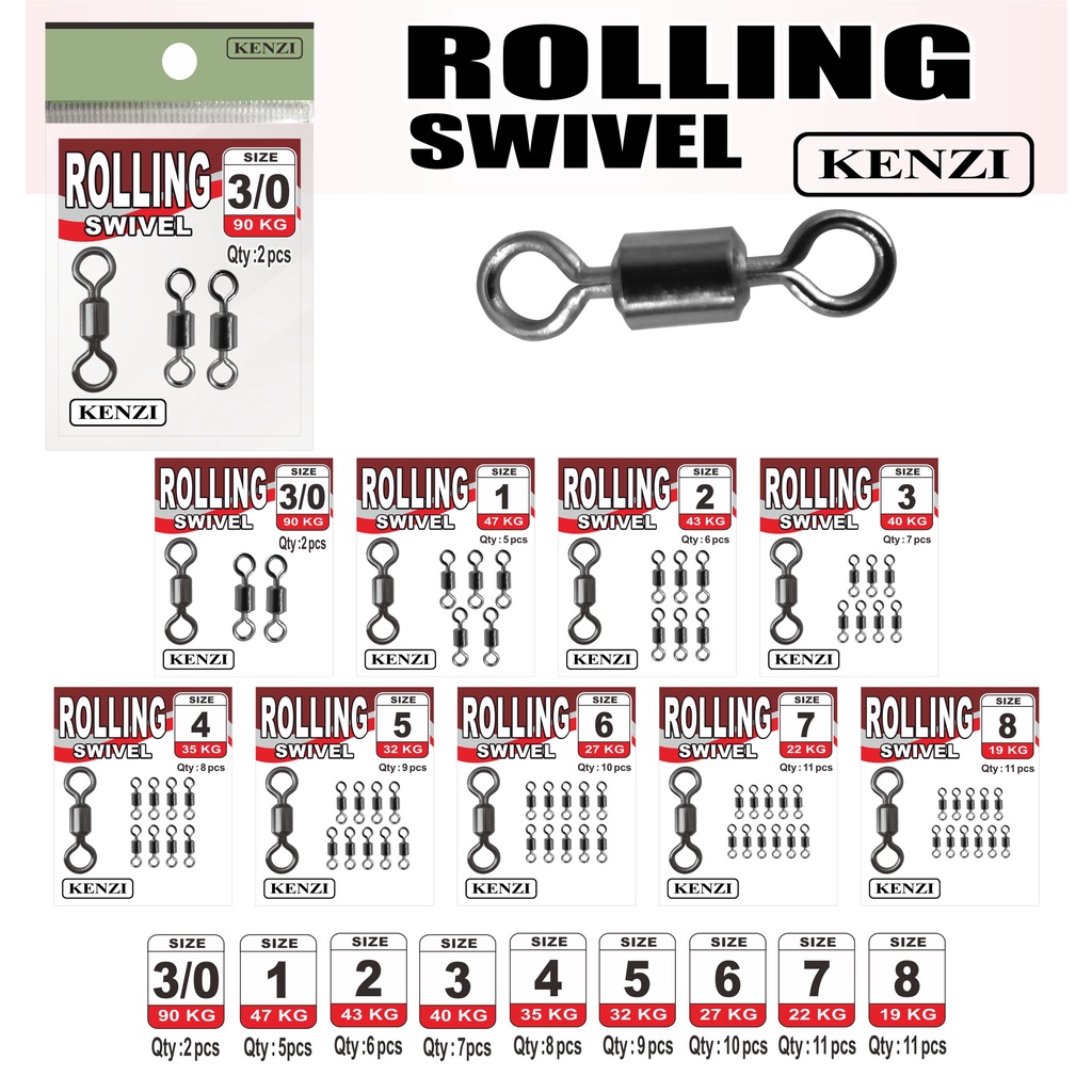 KENZI ROLLING SWIVEL - Aksesoris Pancing Kili Kili