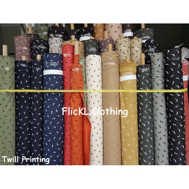 Bahan Kain Twill Printing Rollan