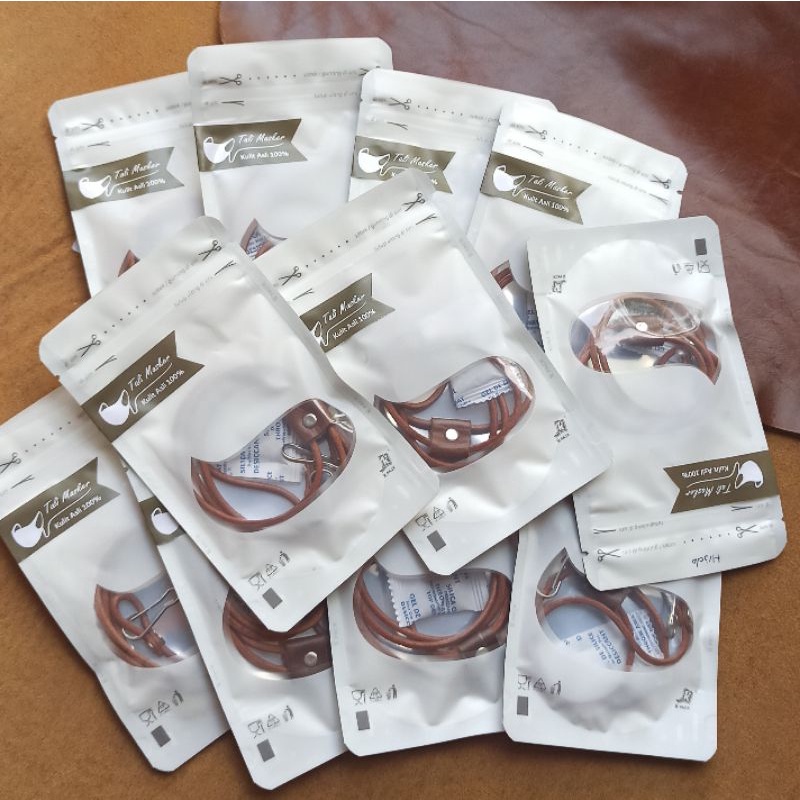 TALI MASKER KULIT ASLI KONEKTOR STRAP KALUNG HIJAB