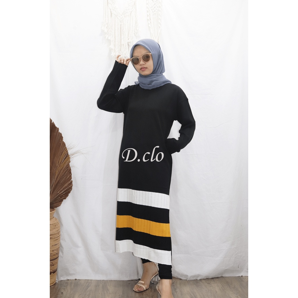 Karenina Long Tunik Rajut Slit Premium Baju Atasan Wanita Remaja Tebal Adem Onesize Fit to L Ld 100 / Pakaian Rajut Wanita Muslim Lengan Panjang Kekinian Mix 3 Warna Ala Korean Style / Dress Rajut Belah Samping Elysa Midi Dress Terbaru 2022 Beraneka Warna