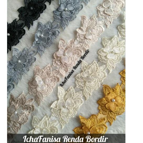 Best Seller.. Renda Bordir Bunga Organza 3/Renda Rollan
