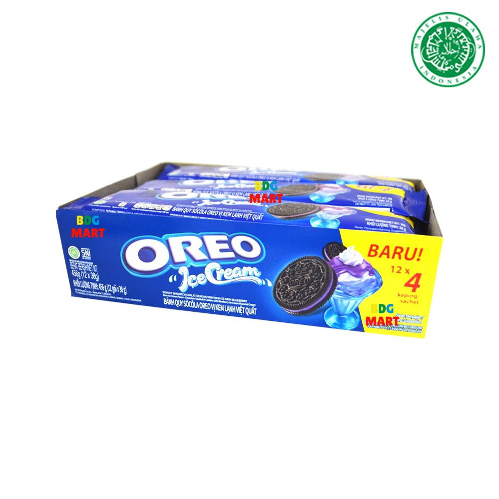 

BOX Oreo Lup Isi 4 Rasa Ice Cream Blueberry Halal MUI - 12 x 38gr