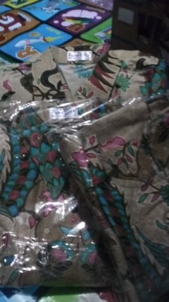 Maura Coupel - Batik Couple Keluarga Sania Ruffle Ori Ndoro Jowi Dnt Motif Merak