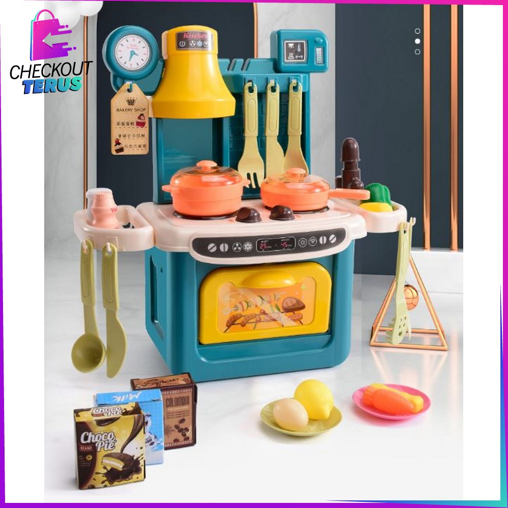 CT M260 Mainan Anak Perempuan Masak Masakan Isi 36PCS Lengkap Kitchenware 8038 Mainan Anak Kitchen Set Mini