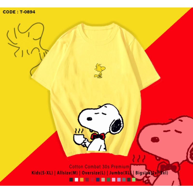 KAOS SNOPPY KATUN/T-SHIRT SNOOPY COTTON PREMIUM