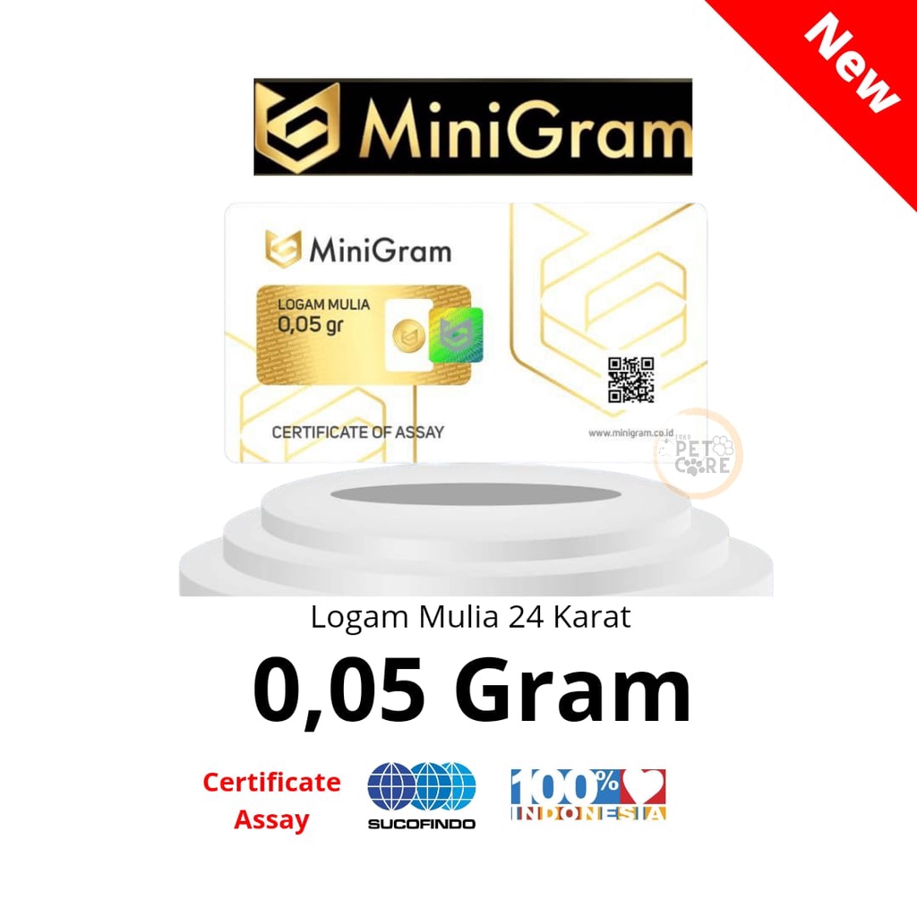 MINIGRAM 0.05 Gram Logam Mulia Emas Mini