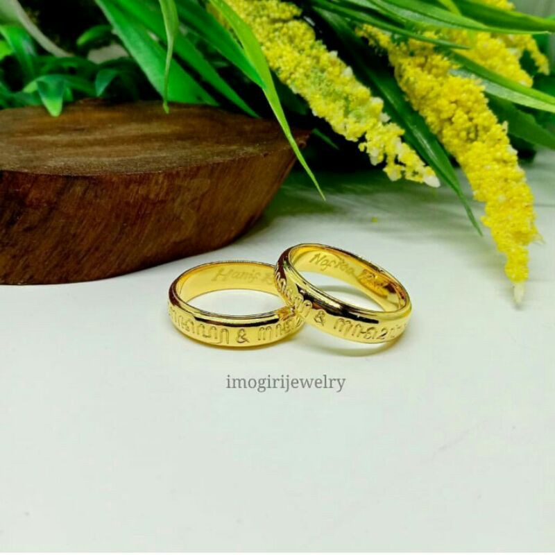 Cincin Couple Aksara Jawa