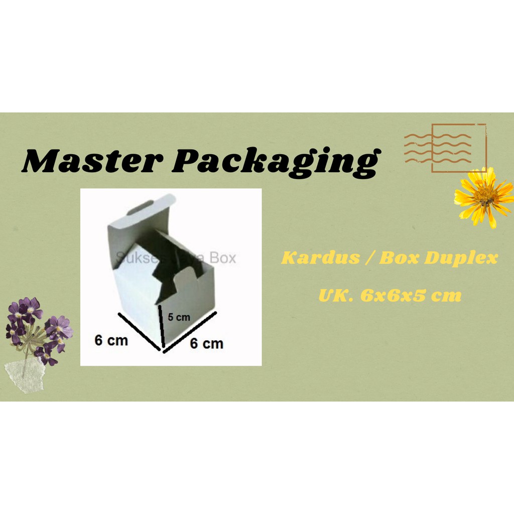 

Kardus Kemasan/ Kardus Packaging/Box Duplex 270 gram uk.6x6x5cm