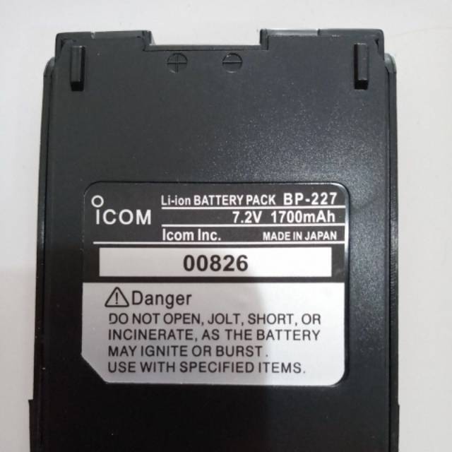 Battery Ht Icom v85 litium, Baterai V 85 li ion BP 227 BP227 1700 mah bp-227 7,2v original baru new