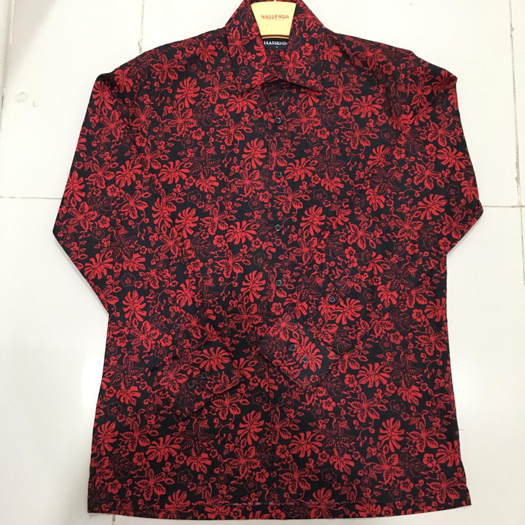 KEMEJA MAN HASSENDA / KEMEJA MOTIF LENGAN PANJANG / BAJU PRIA BIG SIZE