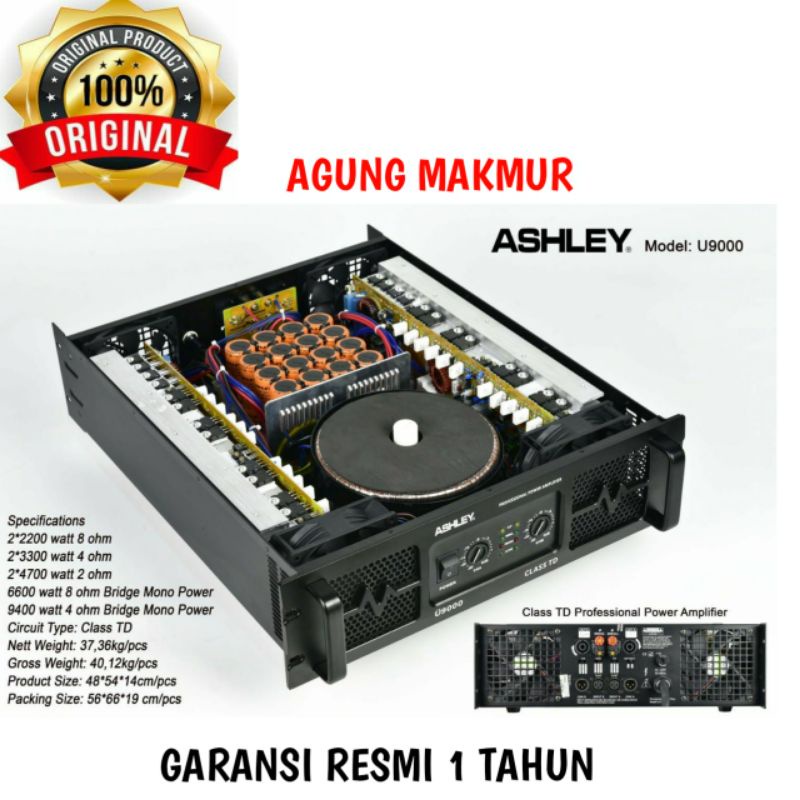 Power Ashley U9000 Original Amplifier U 9000 Class TD
