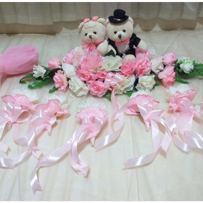 buket bunga mobil pengantin