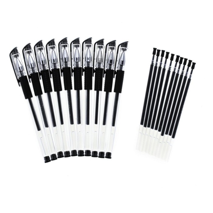 

Gel Ink Pen 007 0.5mm 10+10Pcs /Pulpen Gel