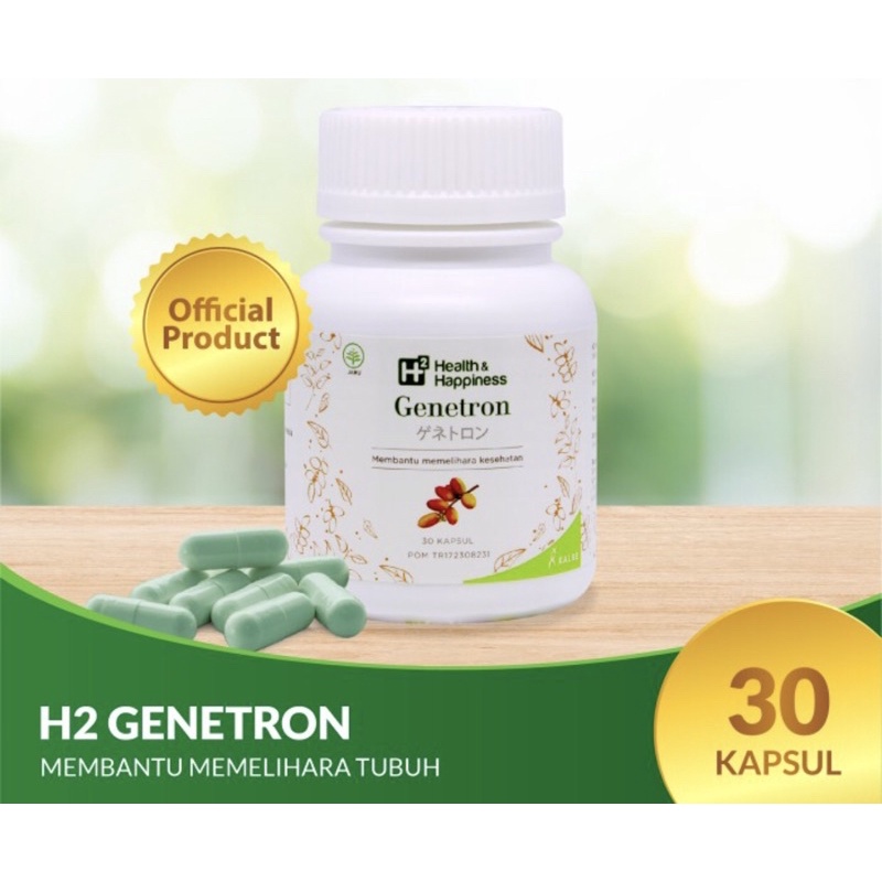 H2 health &amp; happiness genetron 30 tablet ( mencegah penuaan dini )