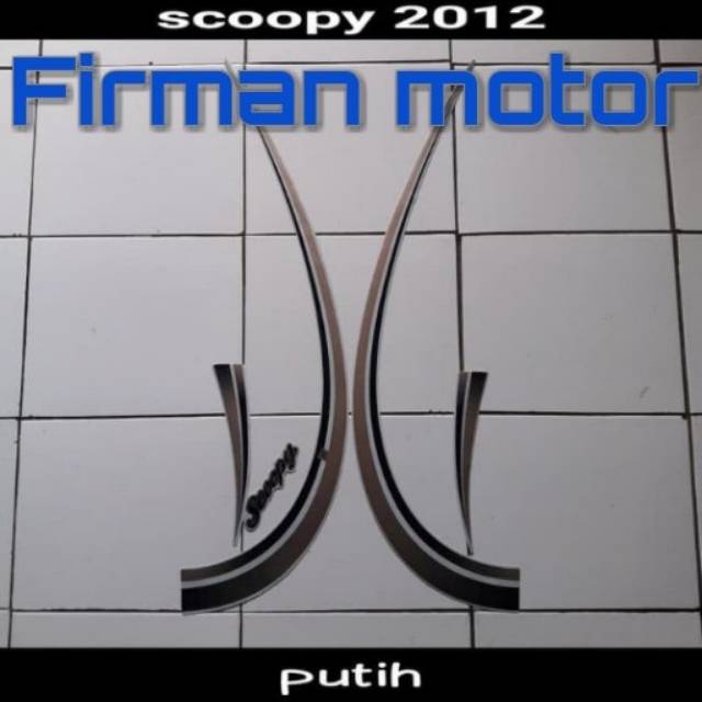 Sticker striping list body scoopy 2012 full body putih