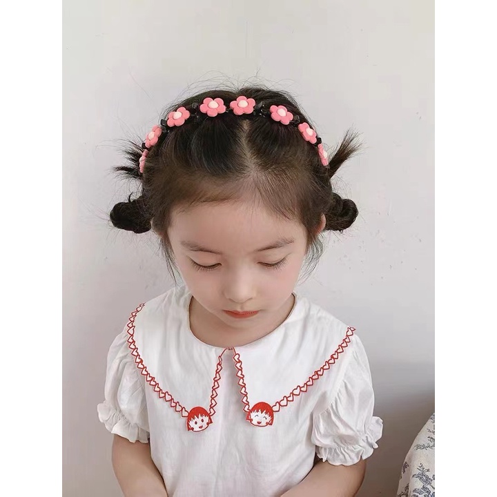 Bando Anak Import Korea Zamzam B22 Bandana Kepang Motif Karakter Lucu