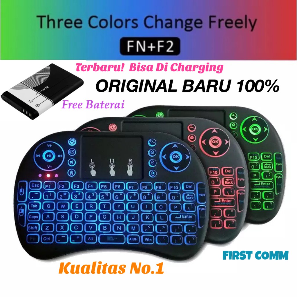 i8 keyboard tiga warna backlit keyboard remote kontrol cerdas mini keyboard mini keyboard2.4G