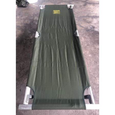 Velbed Aluminium Hijau Hitam TNI POLRI