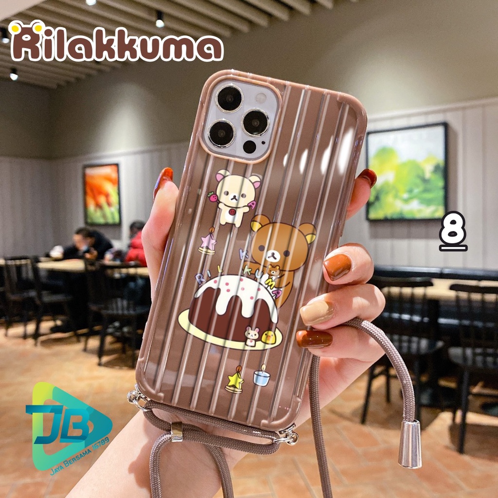 SOFTCASE KOPER SLINGCASE LANYARD RILAKKUMA OPPO VIVO XIAOMI SAMSUNG REALME IPHONE ALL TYPE JB4806